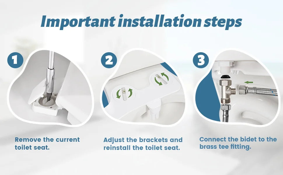 🚿 Premium Bidet Toilet Attachment - Dual Nozzle Self-Cleaning | Easy Install