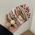 💇 10PCS Leather Headband Hair Ties - High Ponytail Elastic Rubber Bands