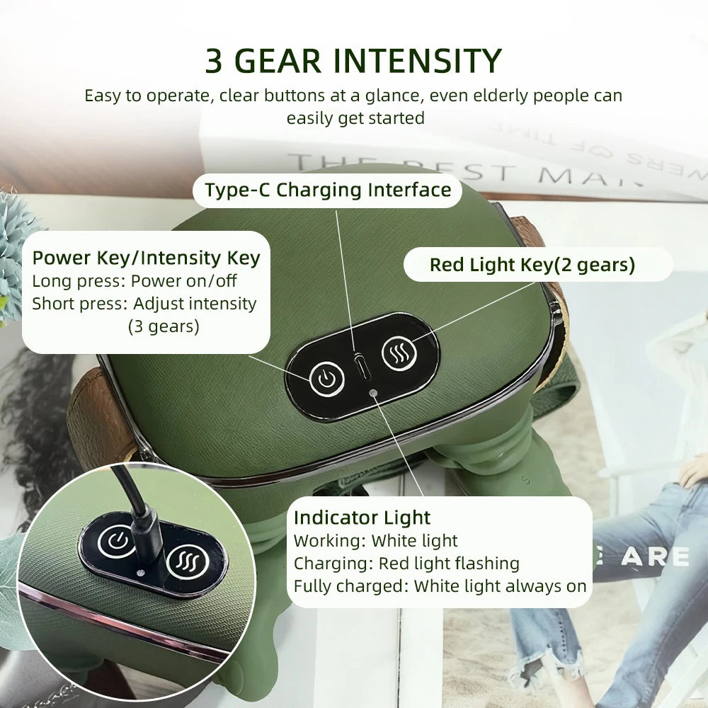 💆 Bionic Finger 5D Shiatsu Neck Massager - Ultra-Quiet Brushless Motor