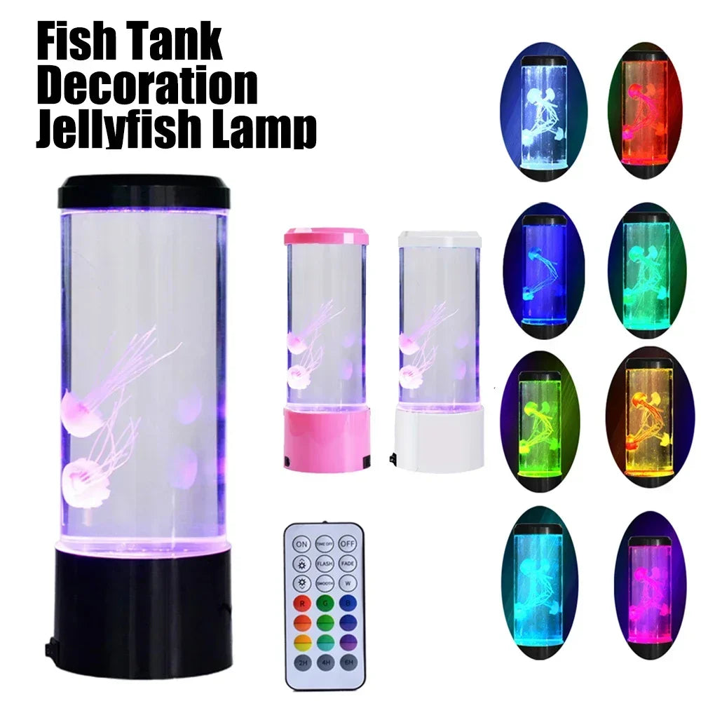 🪼 Jellyfish LED Lamp - Remote Control 8 Color Aquarium Night Light