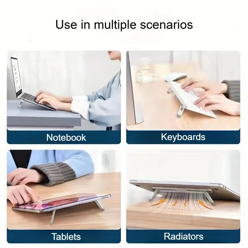 💻 Adjustable Foldable Laptop Stand - Ergonomic with Keyboard & Tablet Holder