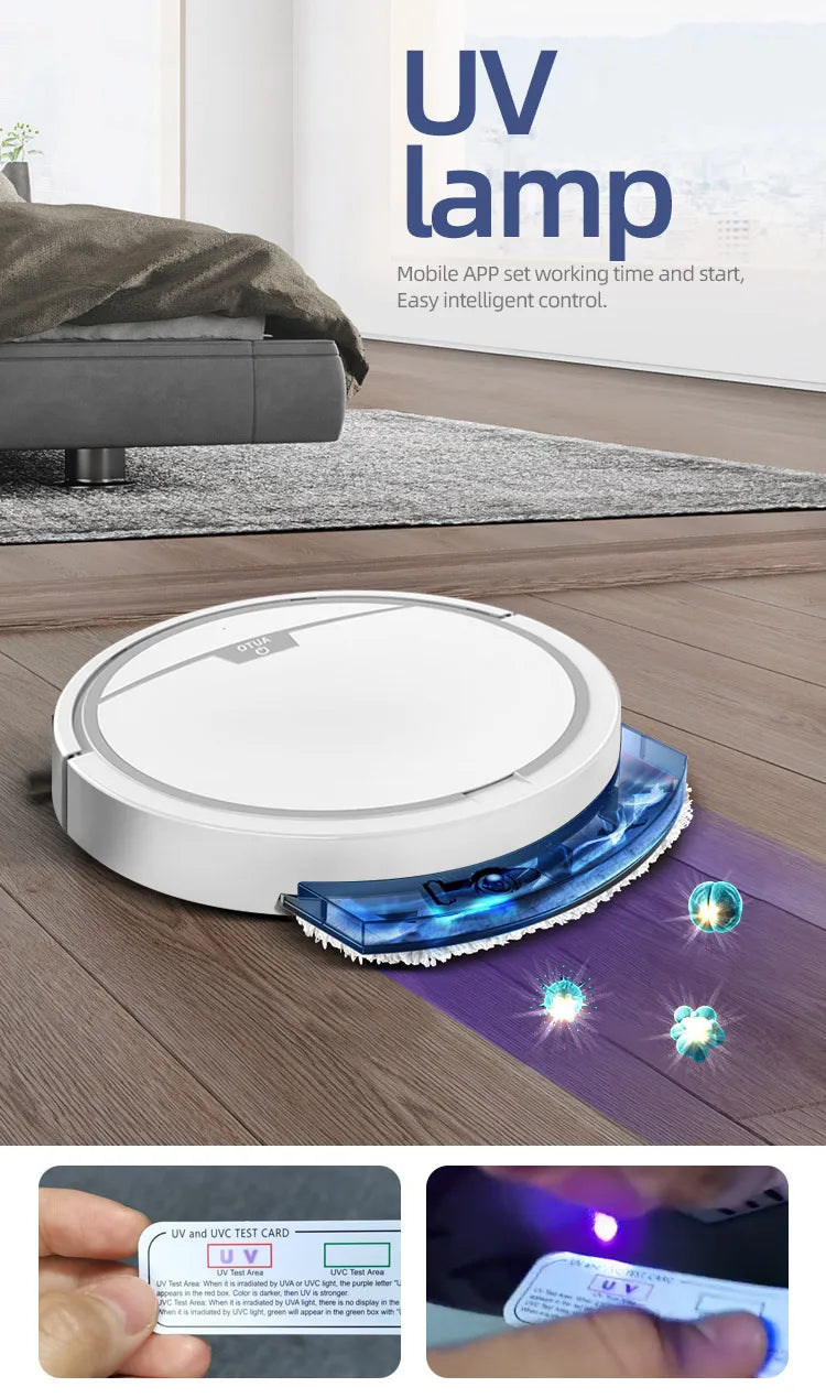 Smart Robot Vacuum & Mop 3-in-1 - App Control with 2800Pa Suction Power