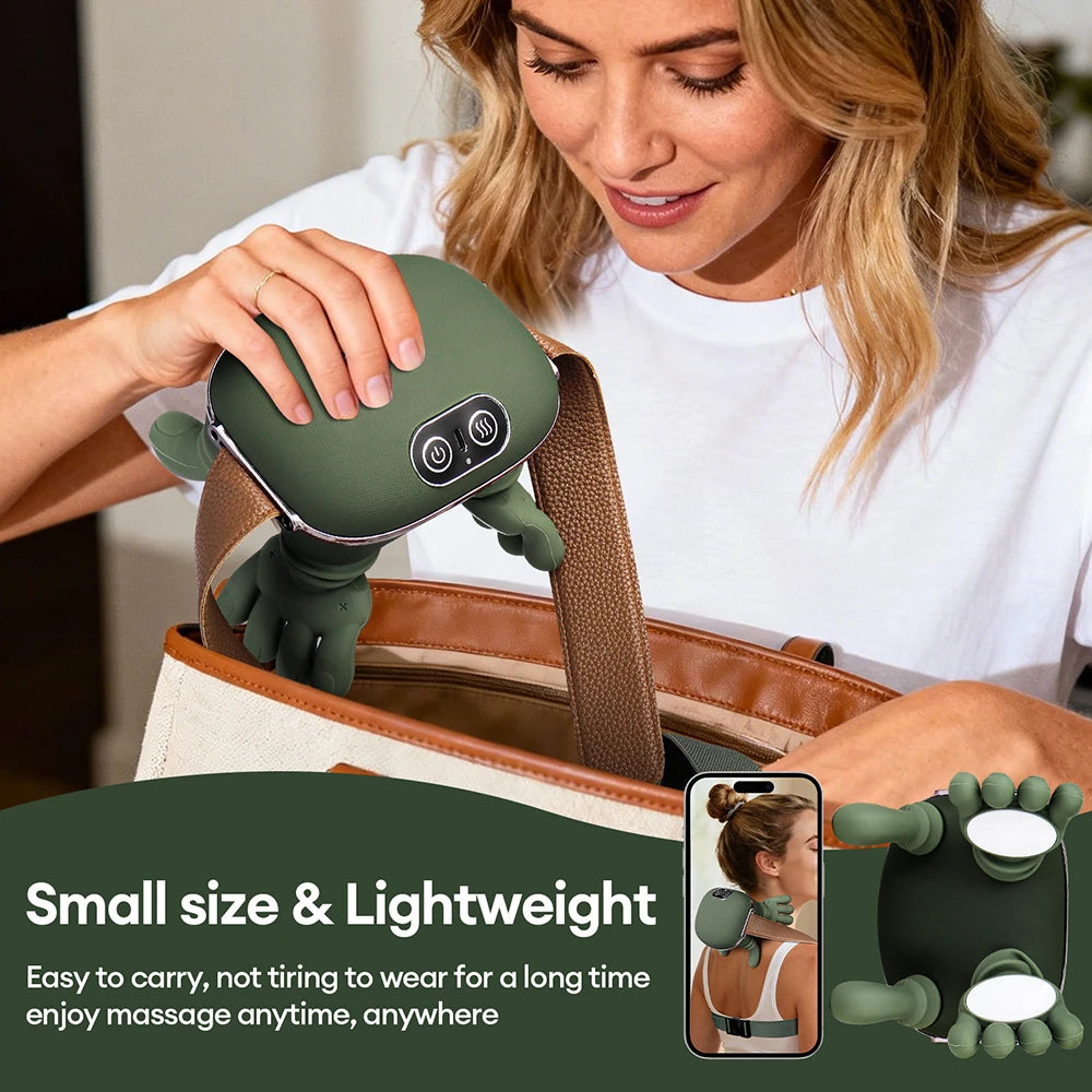 💆 Bionic Finger 5D Shiatsu Neck Massager - Ultra-Quiet Brushless Motor