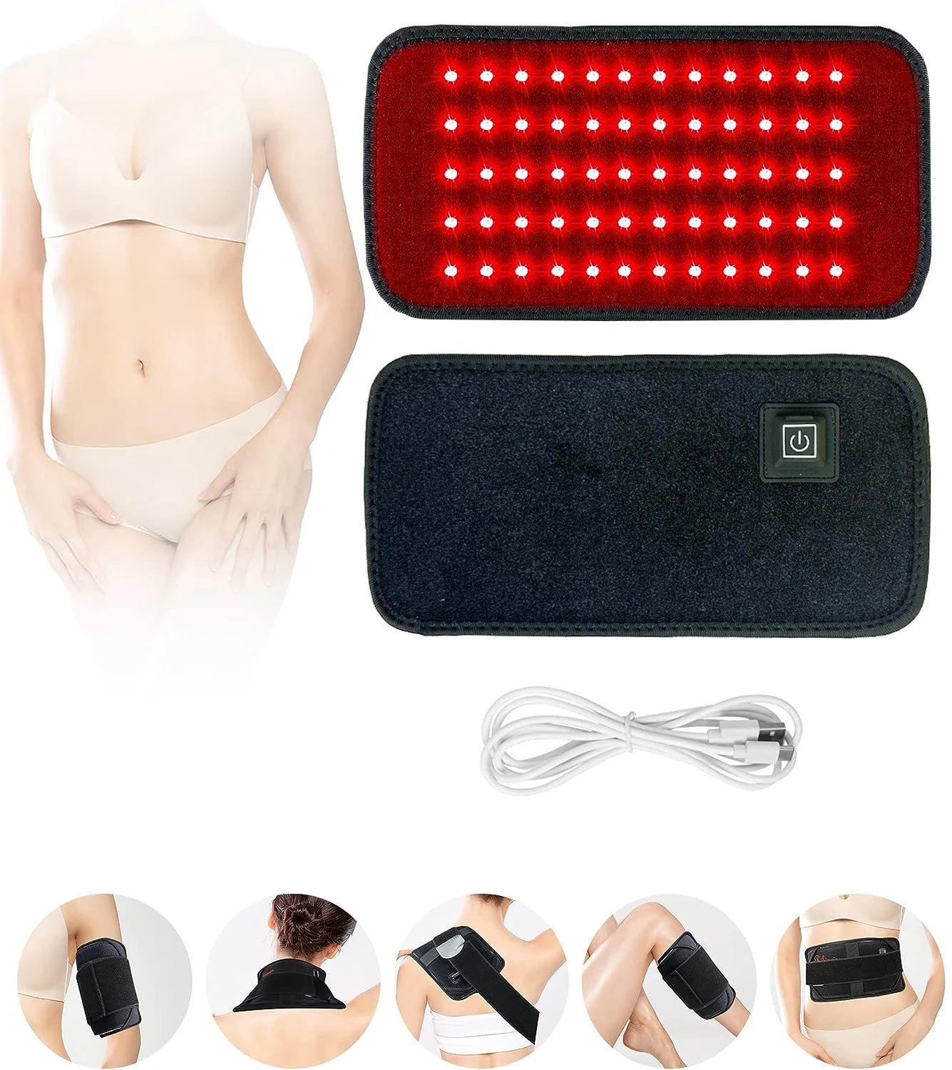 🔴 Medical-Grade Red Light Therapy Belt - 660nm & 850nm Dual-Chip Recovery
