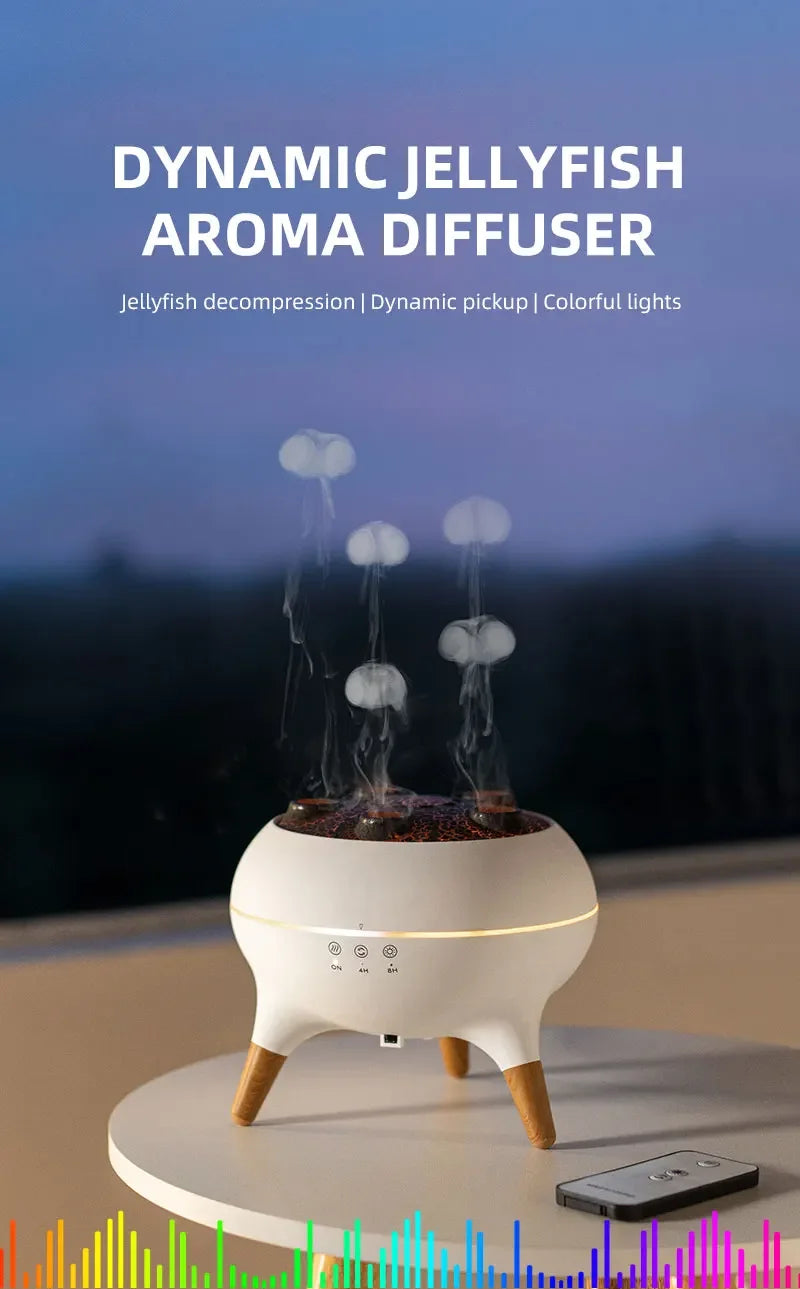 🪼 Jellyfish Air Humidifier 250ml - Essential Oil Diffuser with 7 Color Lights