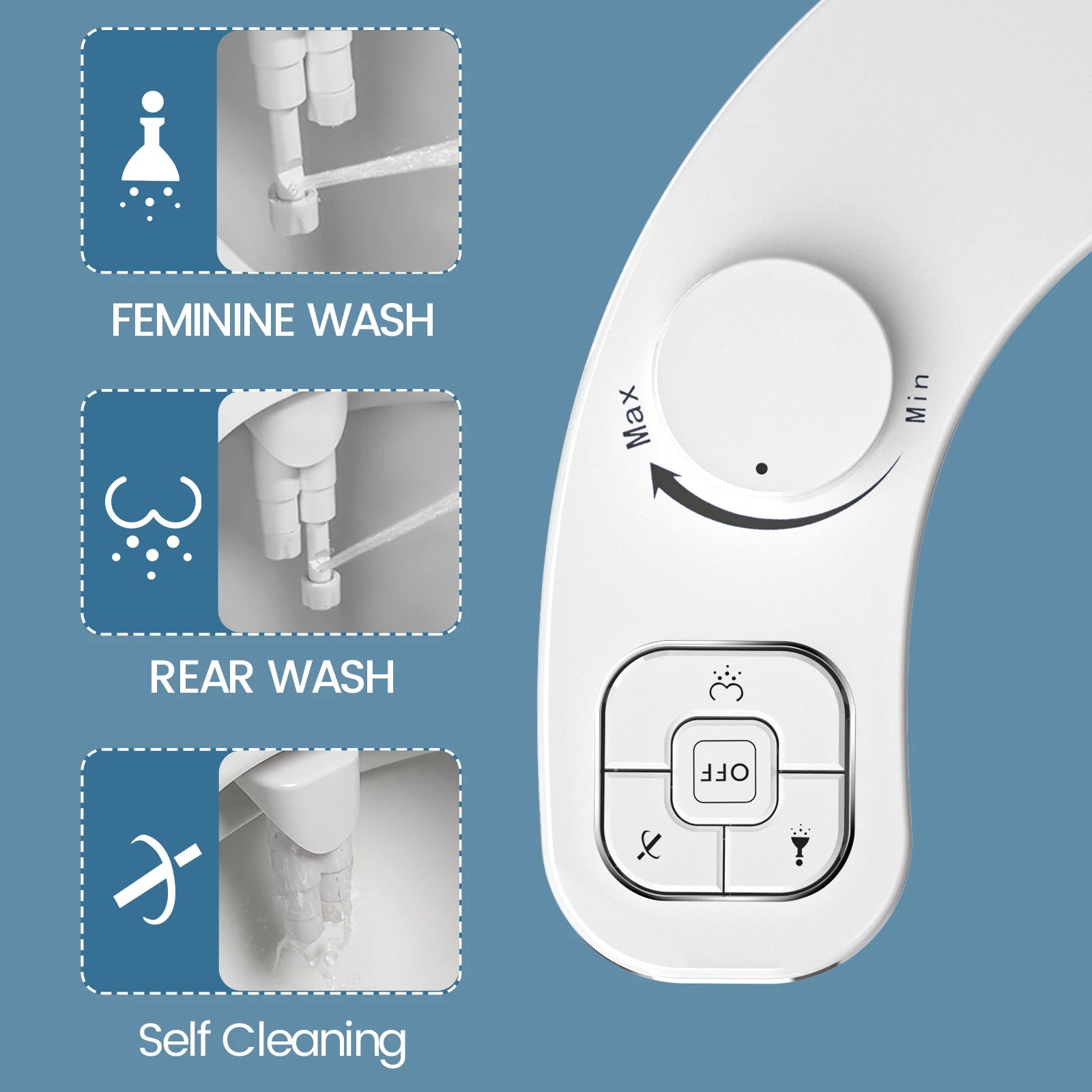 🚿 Premium Bidet Toilet Attachment - Dual Nozzle Self-Cleaning | Easy Install