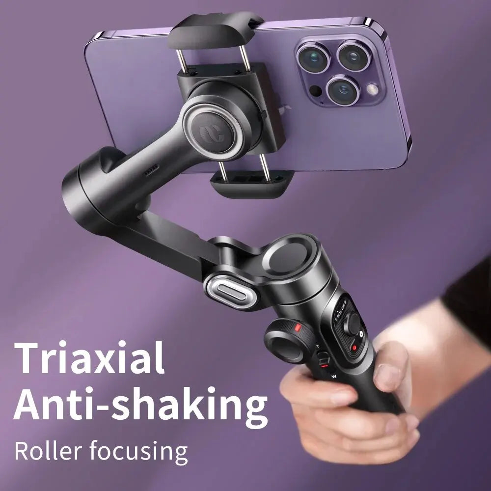 🎥 AOCHUAN 3-Axis Gimbal Stabilizer - AI Face Tracking for TikTok & Vlog