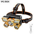 Rechargeable LED Headlamp - Ultra-Bright for Camping, Fishing & Hunting