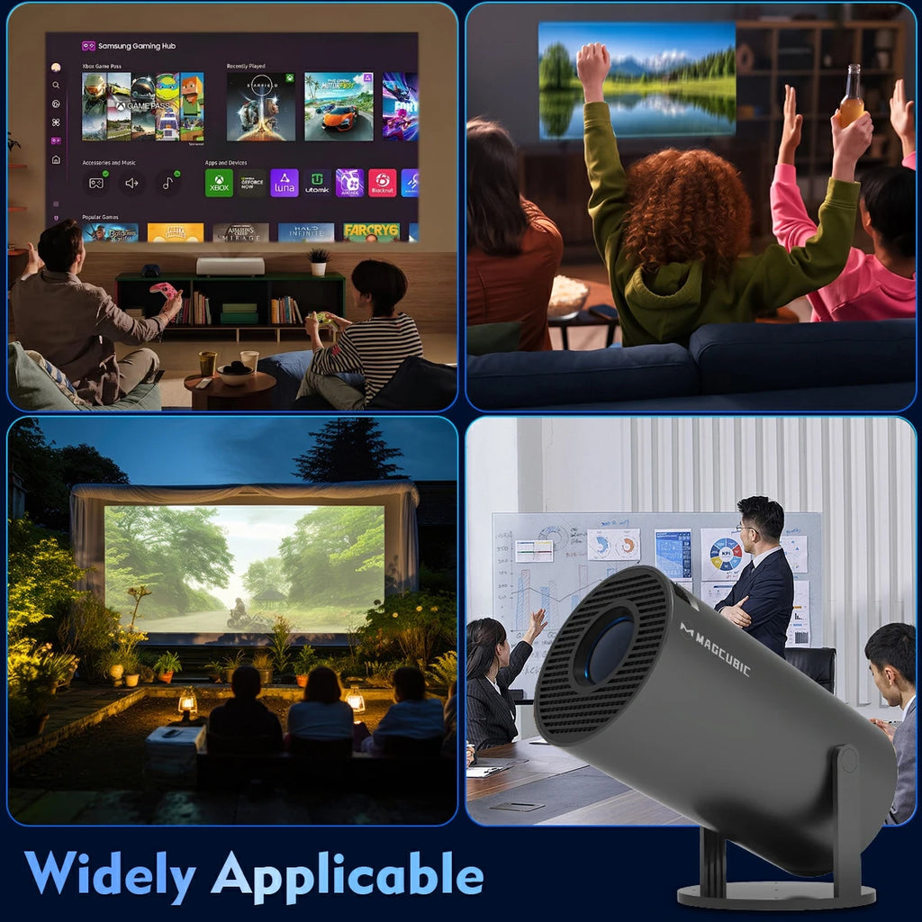 🎬 SkyCinema HY300 Pro - 180° Rotating Smart Projector for Ceiling Movies