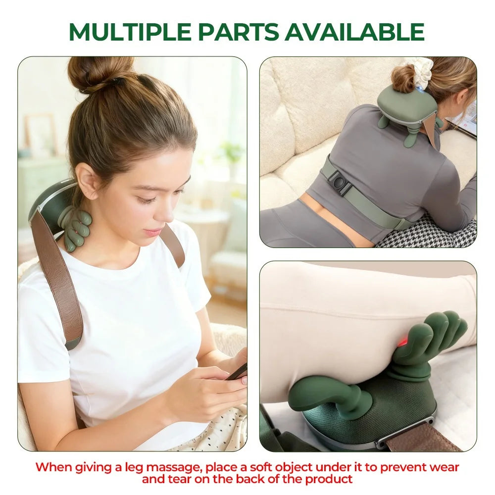 💆 Bionic Finger 5D Shiatsu Neck Massager - Ultra-Quiet Brushless Motor