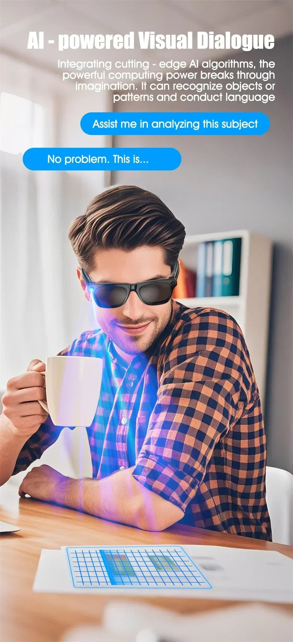 Smart 8K AI Glasses - 1200MP Camera with ChatGPT & Bluetooth