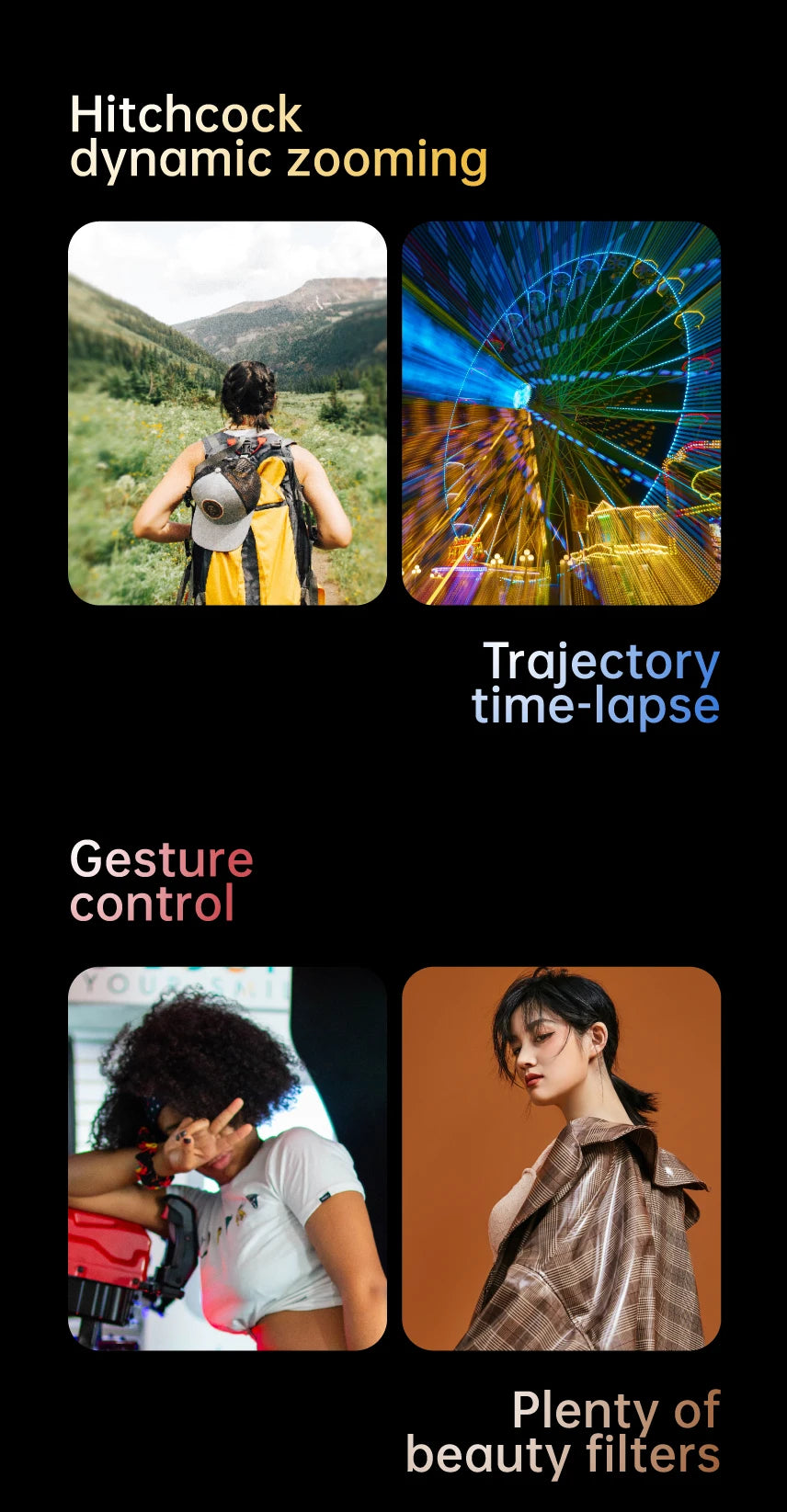 🎥 AOCHUAN 3-Axis Gimbal Stabilizer - AI Face Tracking for TikTok & Vlog