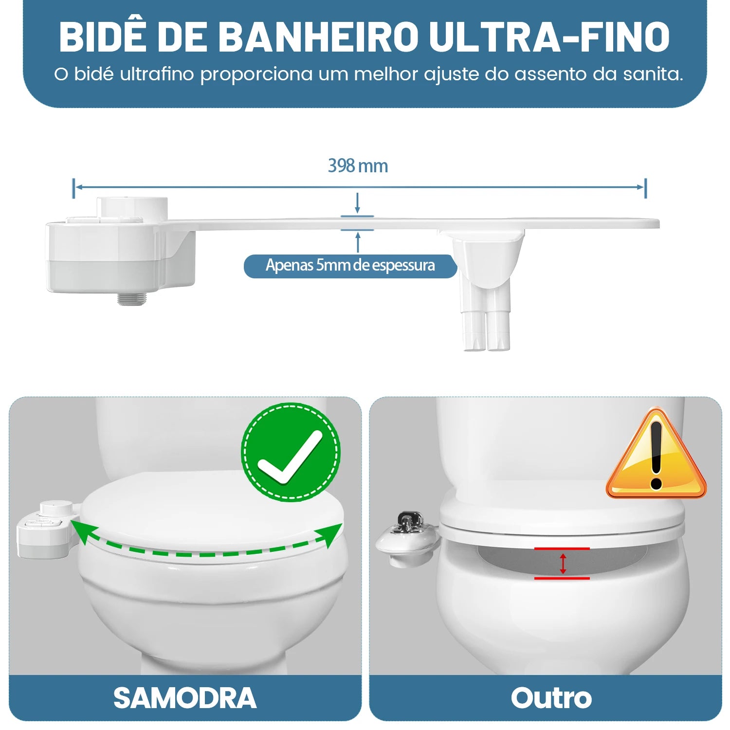 🚿 Premium Bidet Toilet Attachment - Dual Nozzle Self-Cleaning | Easy Install