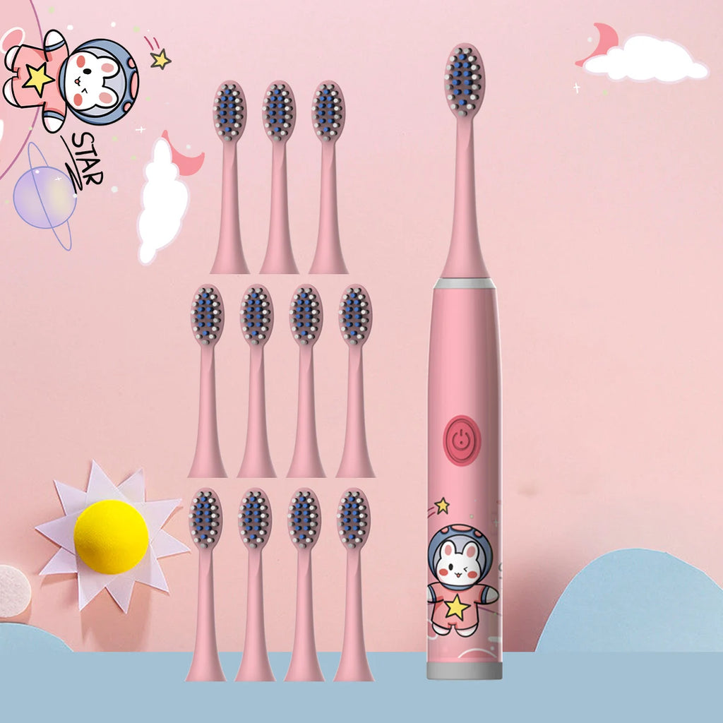 Kids Space Adventure Electric Toothbrush - Fun Cartoon Design for Healthy Smiles