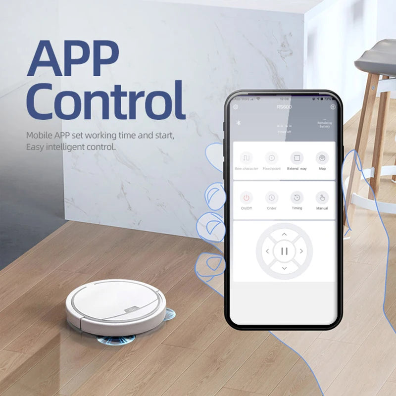 Smart Robot Vacuum & Mop 3-in-1 - App Control with 2800Pa Suction Power