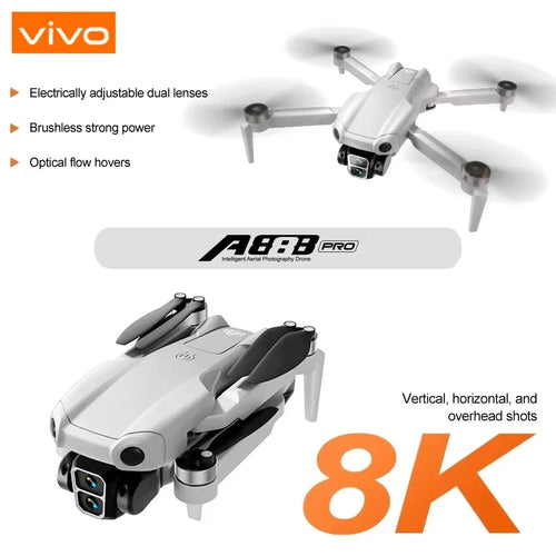 8K Pro VR Drone - Dual HD Camera with Obstacle Avoidance & Brushless Motor