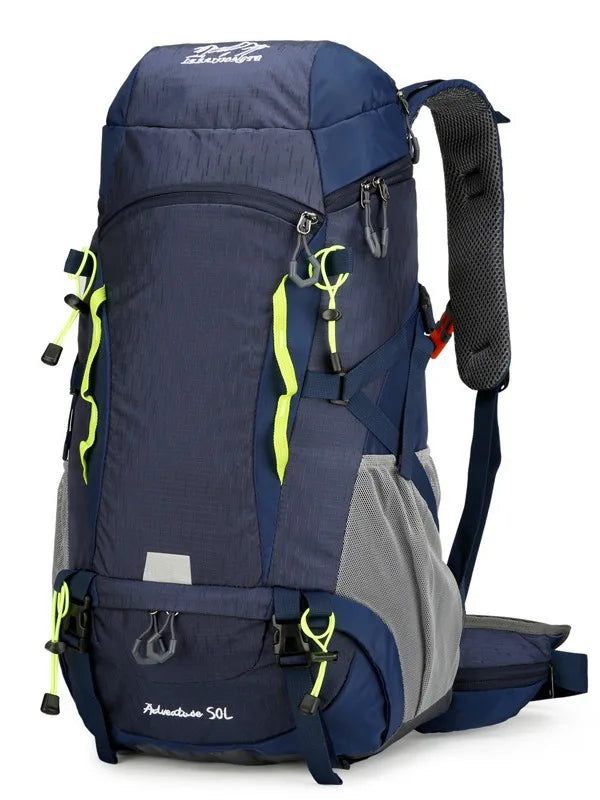 🏔️ 50L Outdoor Hiking Backpack - Rainproof Nylon Camping Rucksack