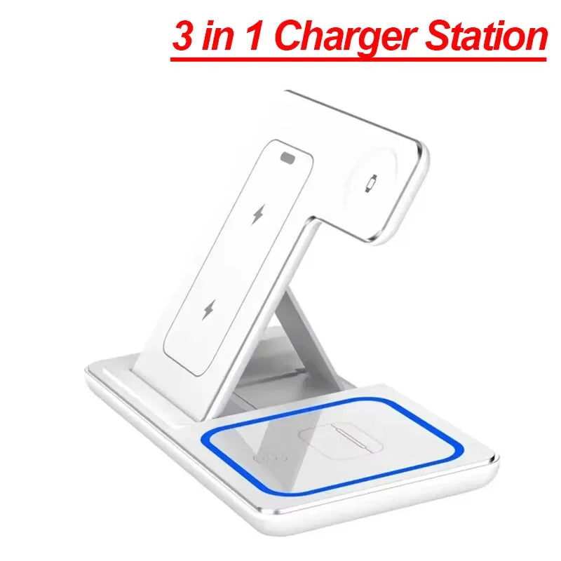 One Plug. Three Devices. Zero Mess. The ultra-portable 30W charger that folds flat for your bag and stands tall for your nightstand.