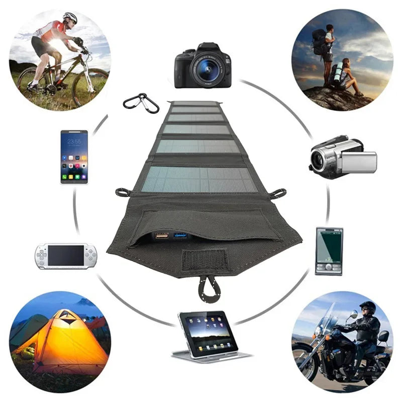 ☀️ 800W Foldable Solar Panel - Portable 6-Fold Charger USB 5V DC Power