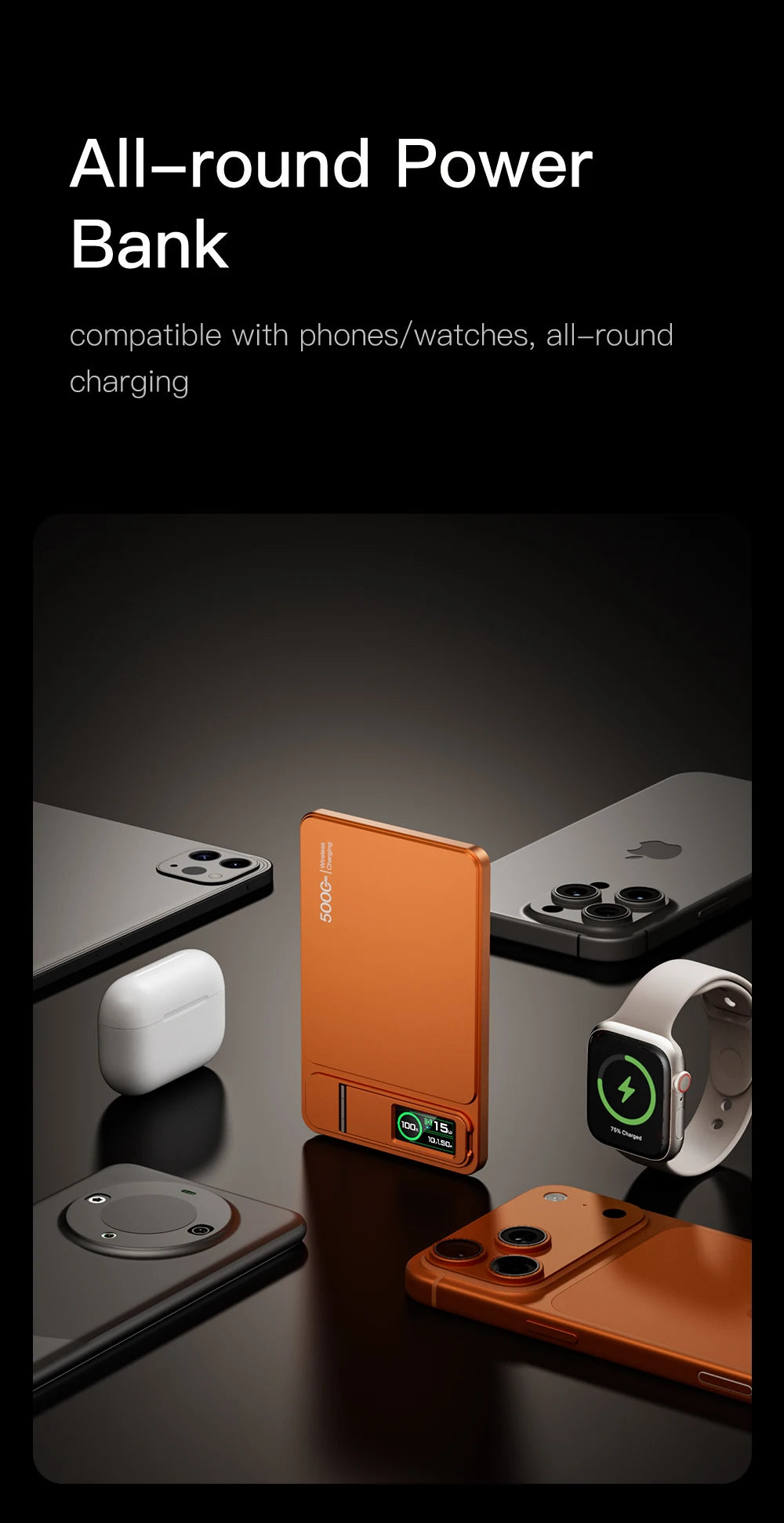 🔋 10000mAh MagSafe Power Bank - Magnetic Wireless 20W Fast Charging
