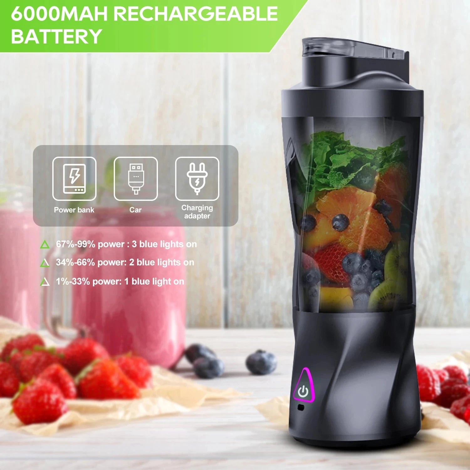 💪 TitanBlend 700 - High-Capacity USB Power Blender for Elite Workouts