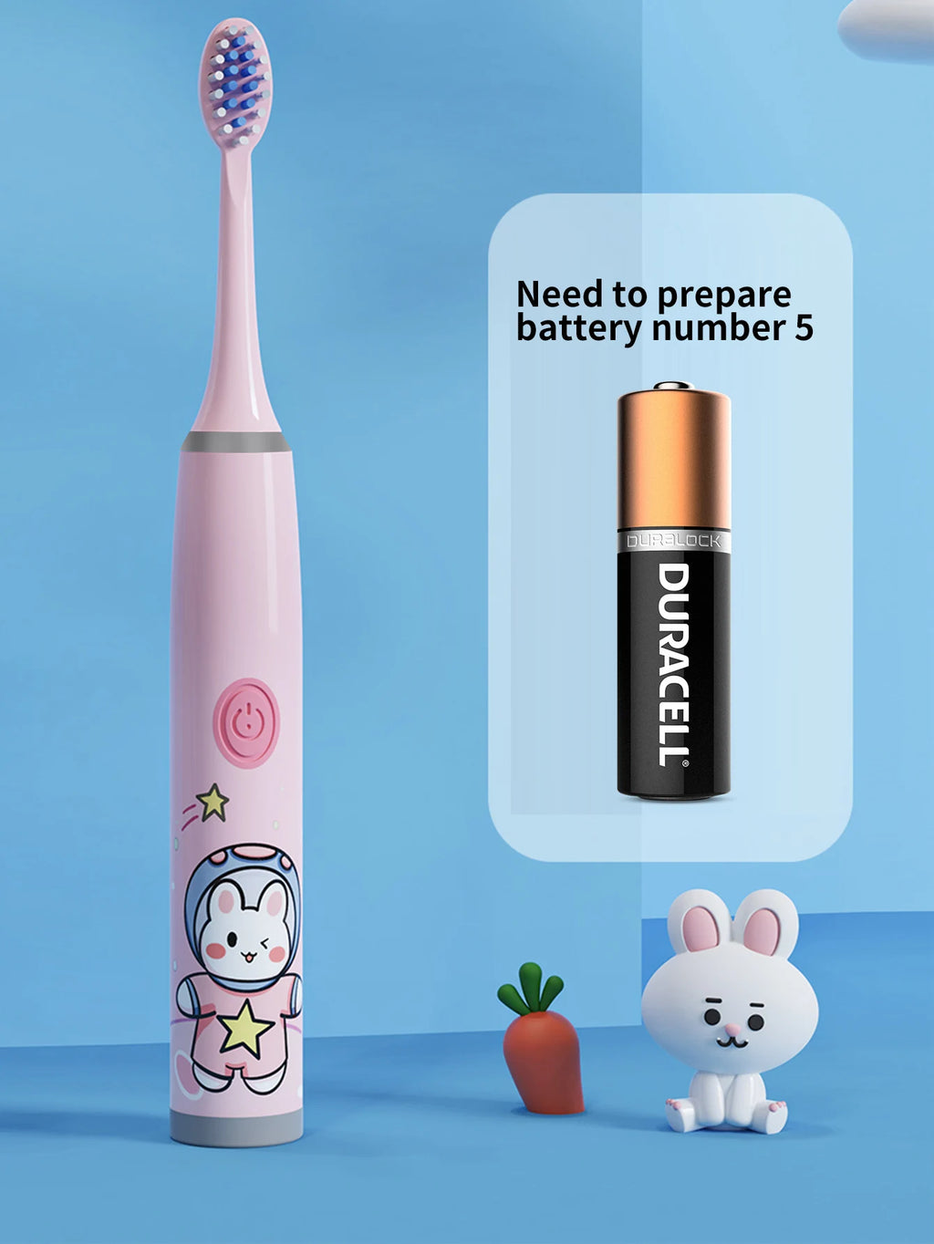 Kids Space Adventure Electric Toothbrush - Fun Cartoon Design for Healthy Smiles