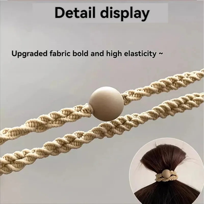 💇 10PCS Leather Headband Hair Ties - High Ponytail Elastic Rubber Bands
