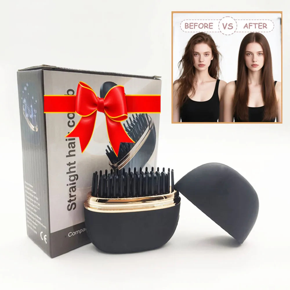 💇 Wireless Hair Straightening Comb - Portable USB Rechargeable Brush