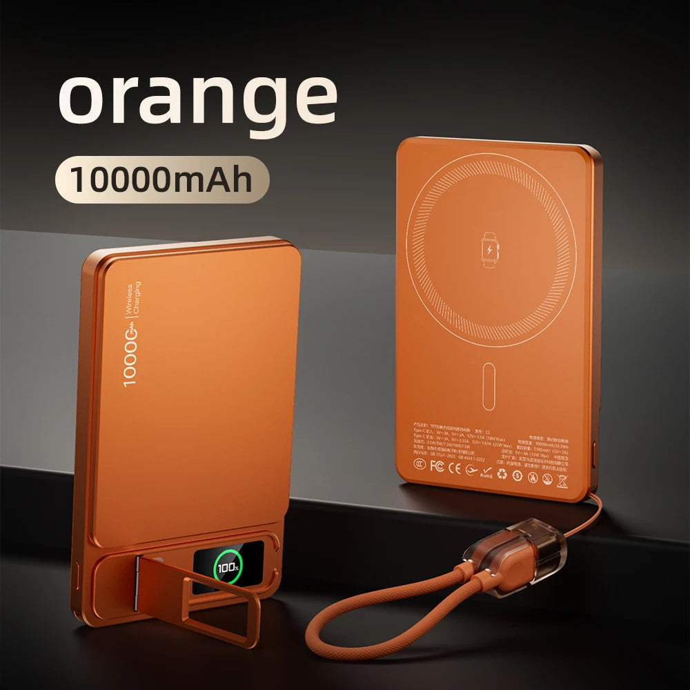 🔋 10000mAh MagSafe Power Bank - Magnetic Wireless 20W Fast Charging