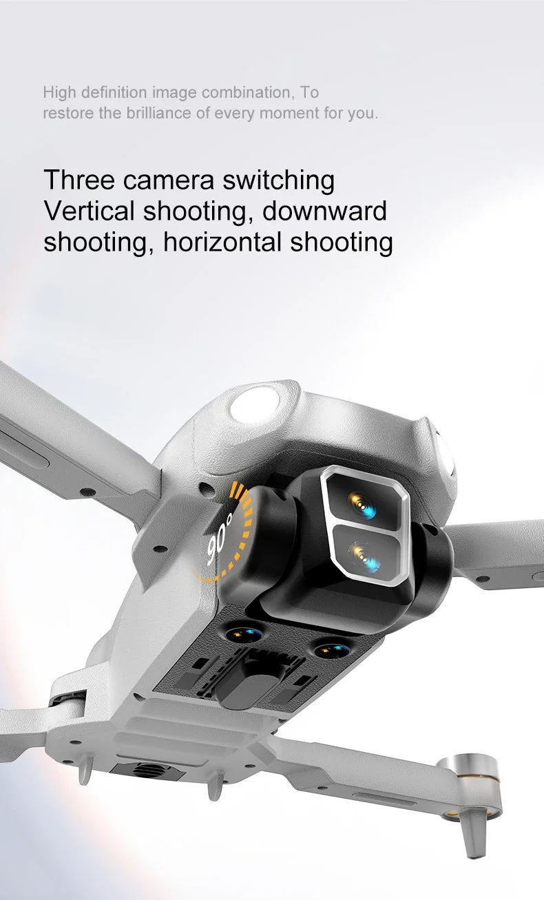8K Pro VR Drone - Dual HD Camera with Obstacle Avoidance & Brushless Motor