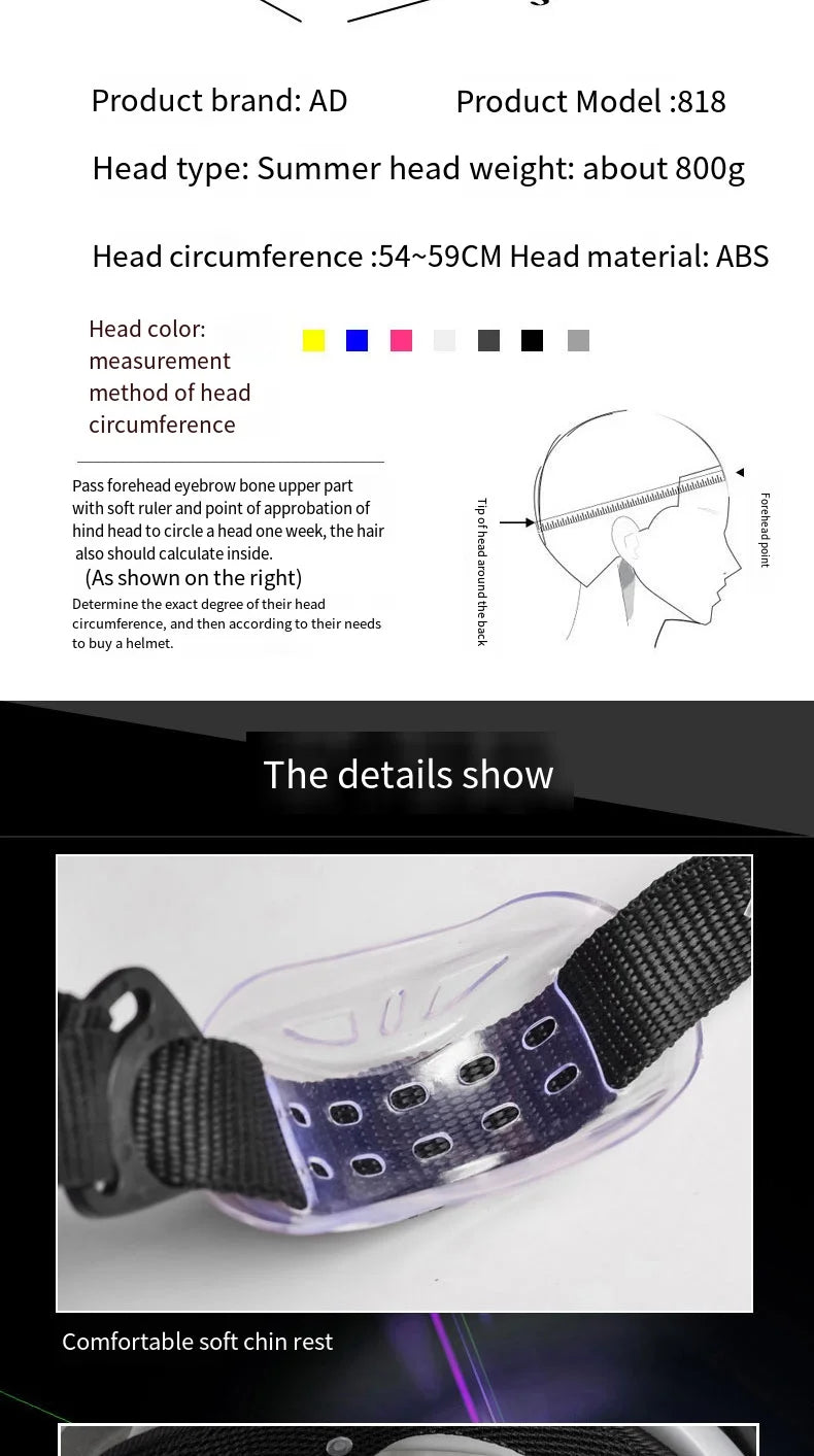 🏍️ LED Motorcycle Helmet with Rechargeable Lights - Double Visor Safety