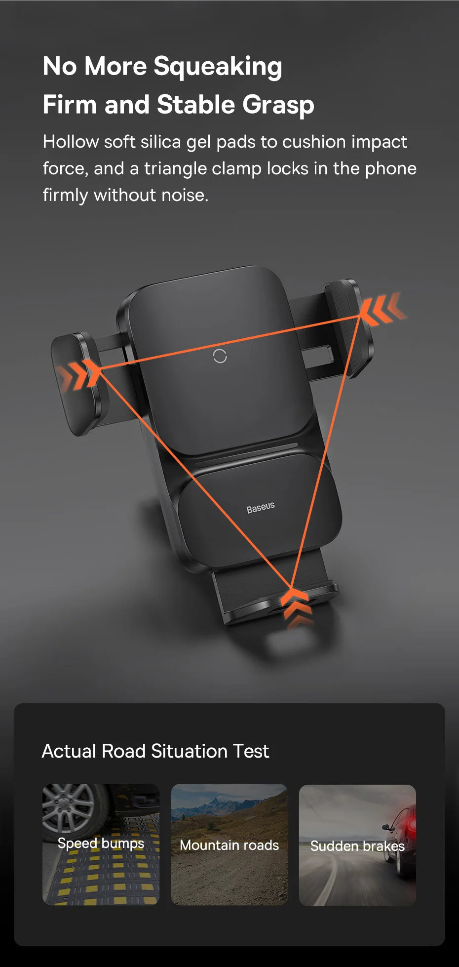 🚗 15W Smart Wireless Car Charger - Auto-Clamping Qi Mount with Fast Charging