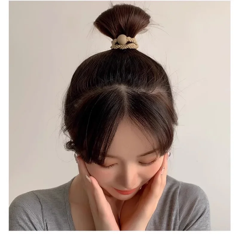 💇 10PCS Leather Headband Hair Ties - High Ponytail Elastic Rubber Bands