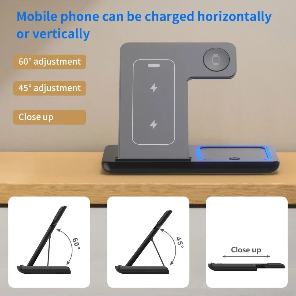One Plug. Three Devices. Zero Mess. The ultra-portable 30W charger that folds flat for your bag and stands tall for your nightstand.