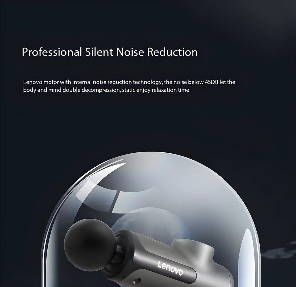 💪 Lenovo Massage Gun - Deep Muscle Relief with LED Touch Screen & 8 Heads