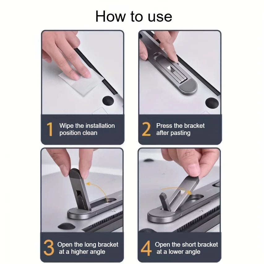 💻 Adjustable Foldable Laptop Stand - Ergonomic with Keyboard & Tablet Holder