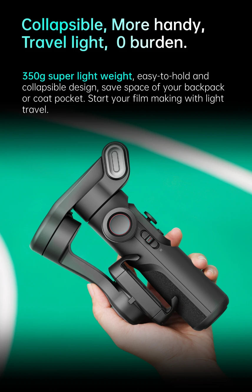 🎥 AOCHUAN 3-Axis Gimbal Stabilizer - AI Face Tracking for TikTok & Vlog
