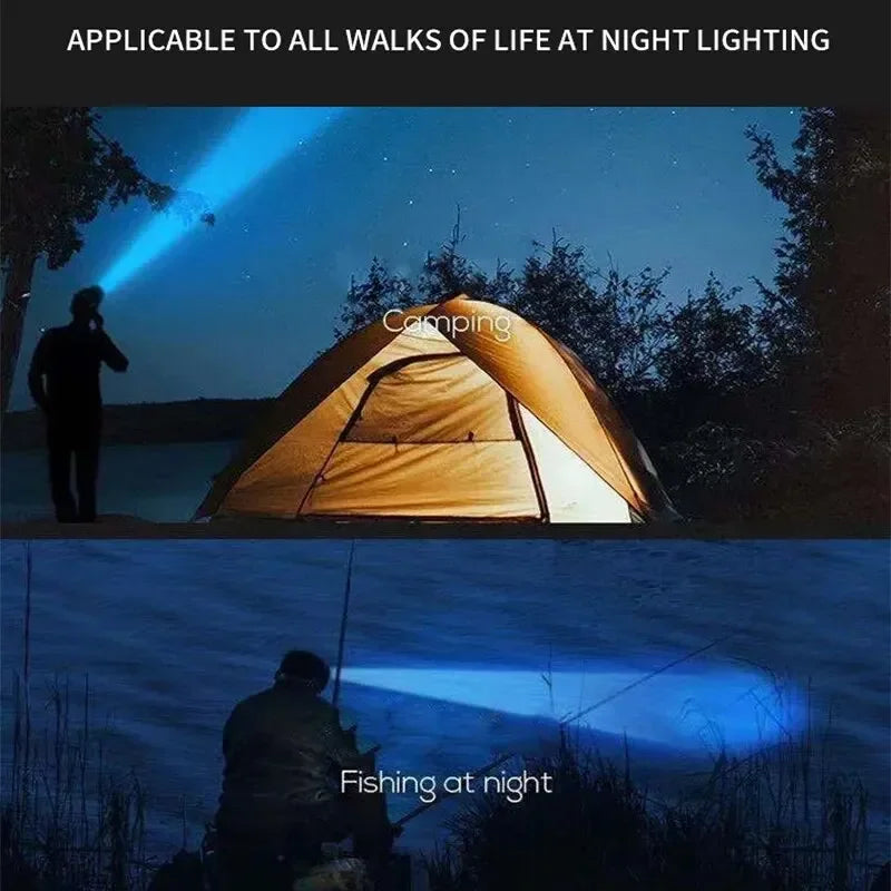 Rechargeable LED Headlamp - Ultra-Bright for Camping, Fishing & Hunting