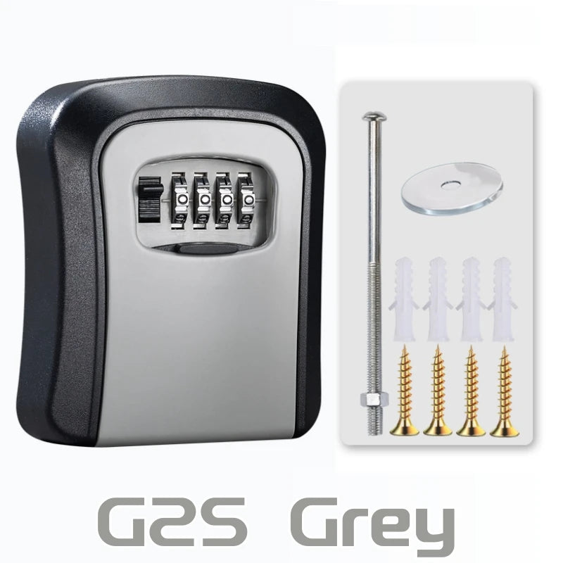 🔐 4-Digit Password Key Lock Box - Wall Mounted Security Storage