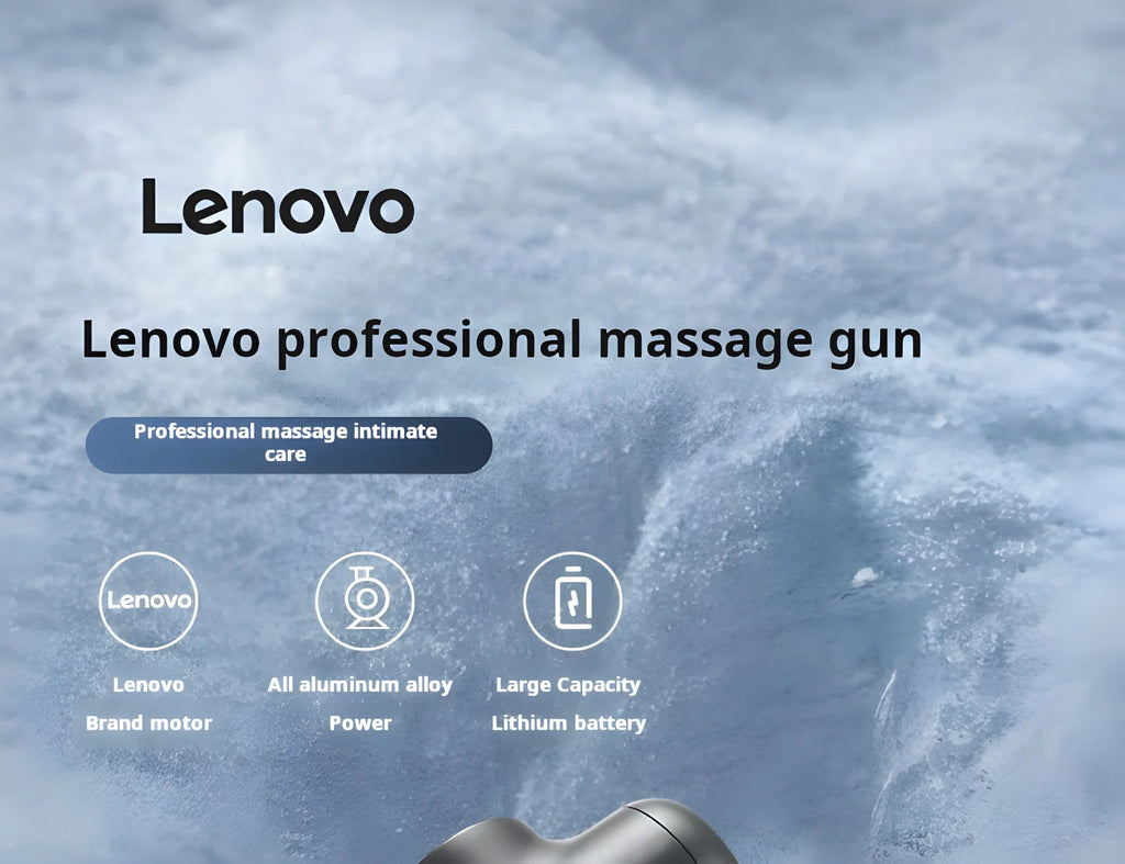 💪 Lenovo Massage Gun - Deep Muscle Relief with LED Touch Screen & 8 Heads