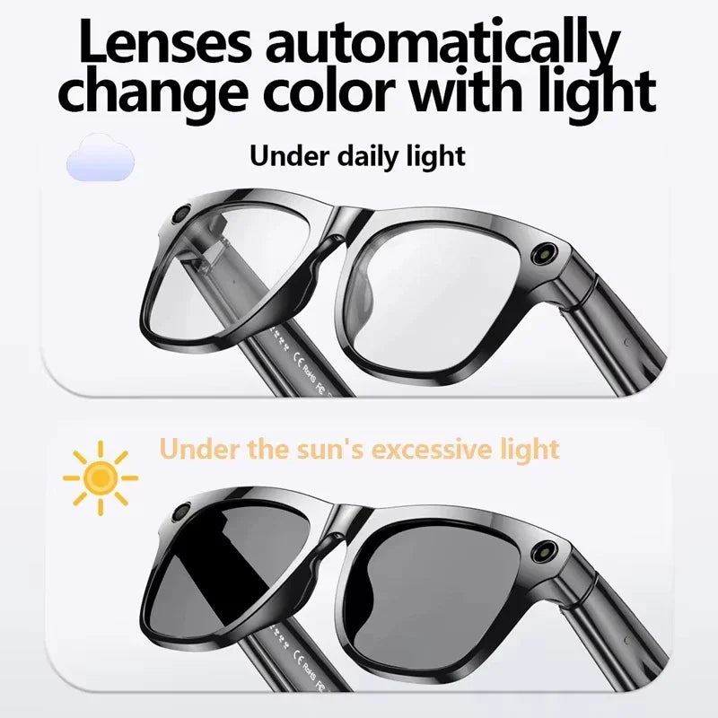 Smart 8K AI Glasses - 1200MP Camera with ChatGPT & Bluetooth