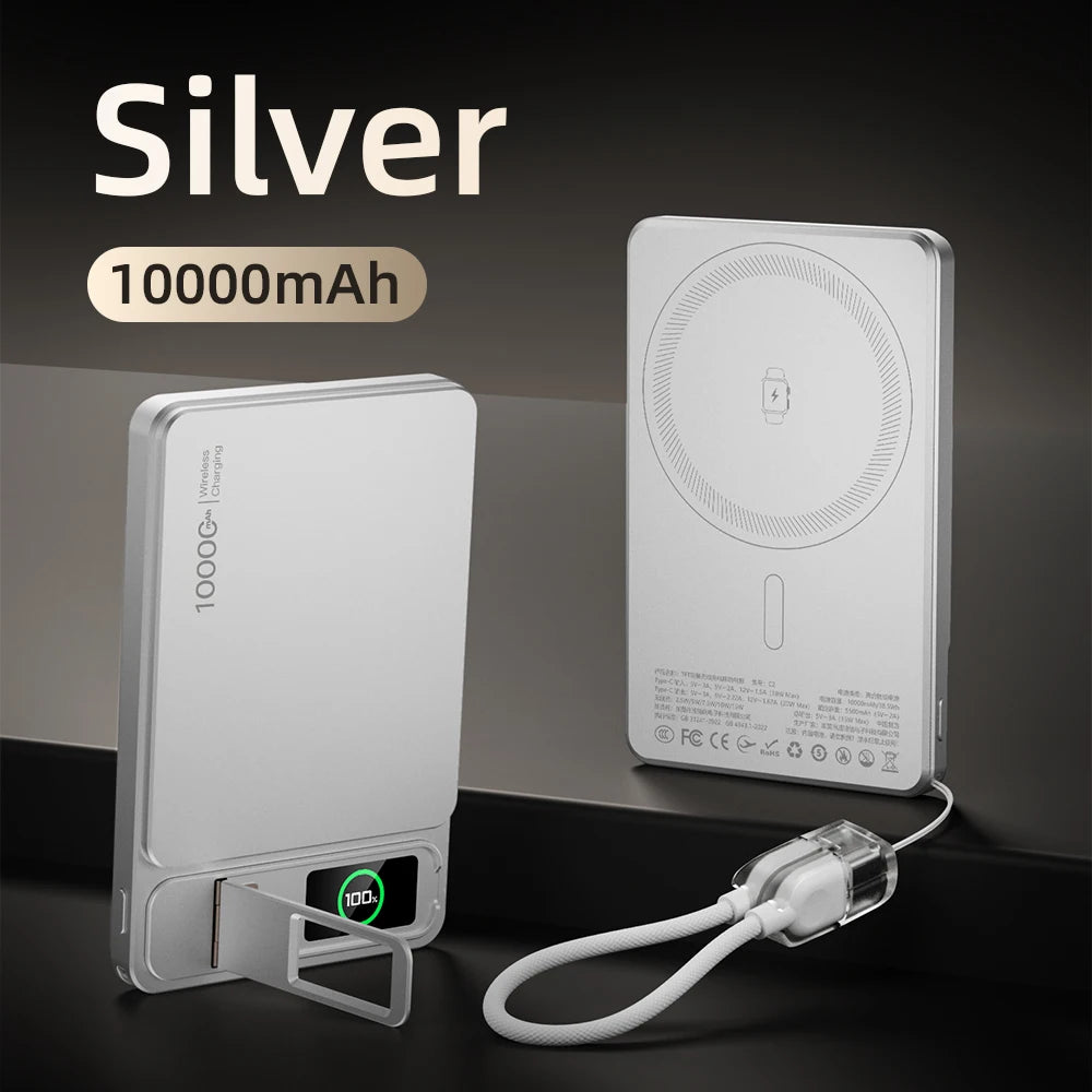 🔋 10000mAh MagSafe Power Bank - Magnetic Wireless 20W Fast Charging