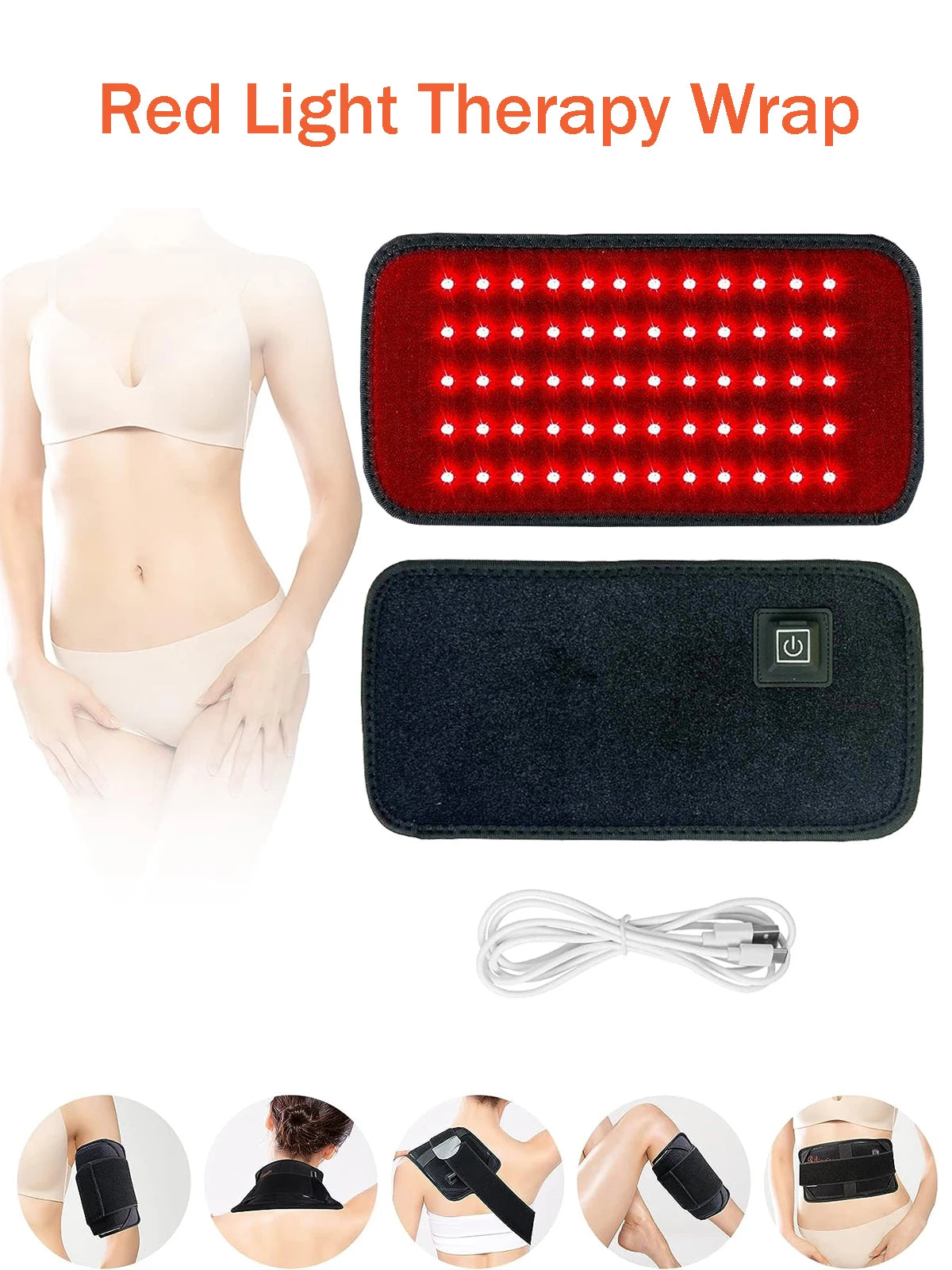 🔴 Medical-Grade Red Light Therapy Belt - 660nm & 850nm Dual-Chip Recovery