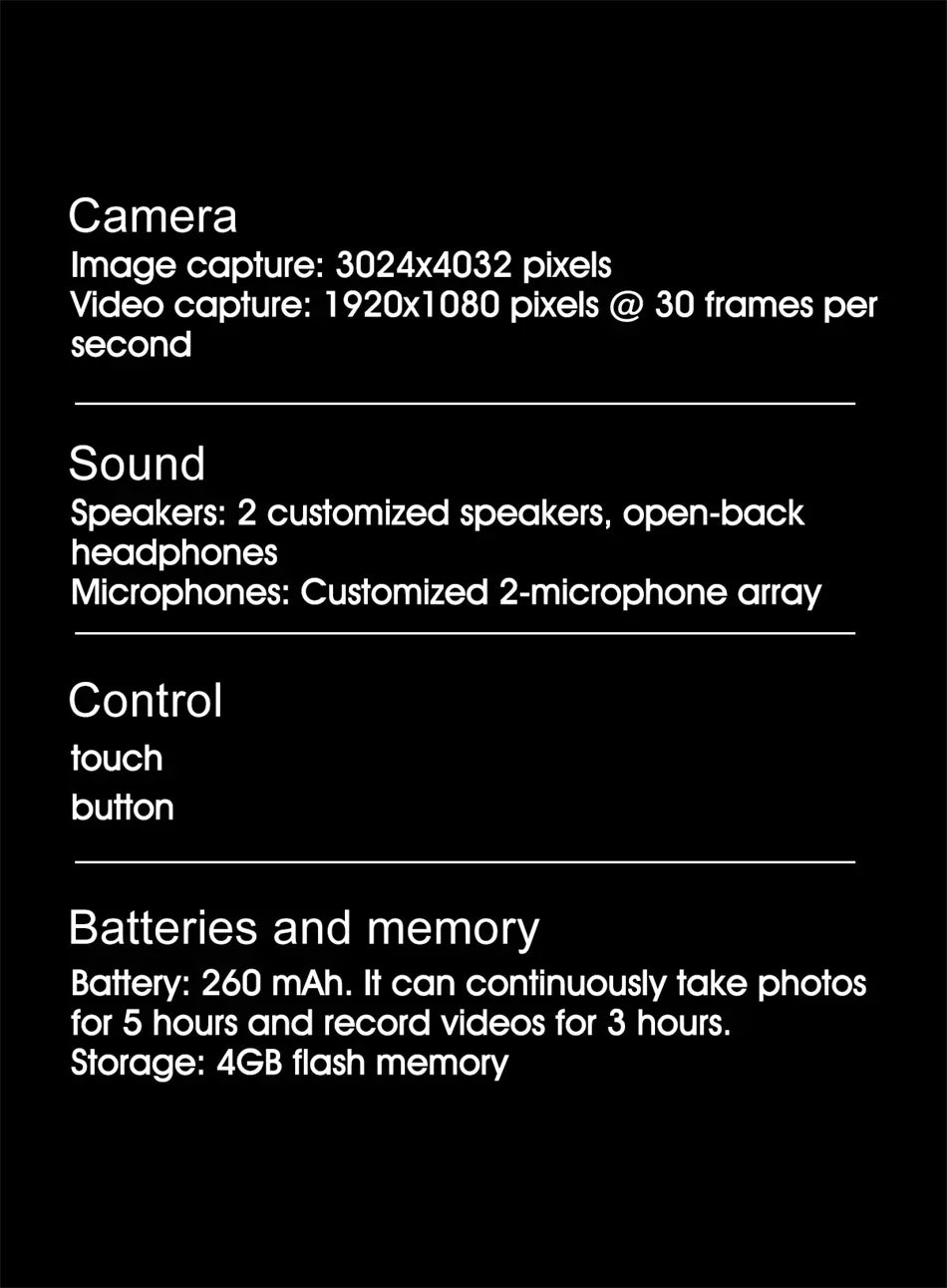 Smart 8K AI Glasses - 1200MP Camera with ChatGPT & Bluetooth