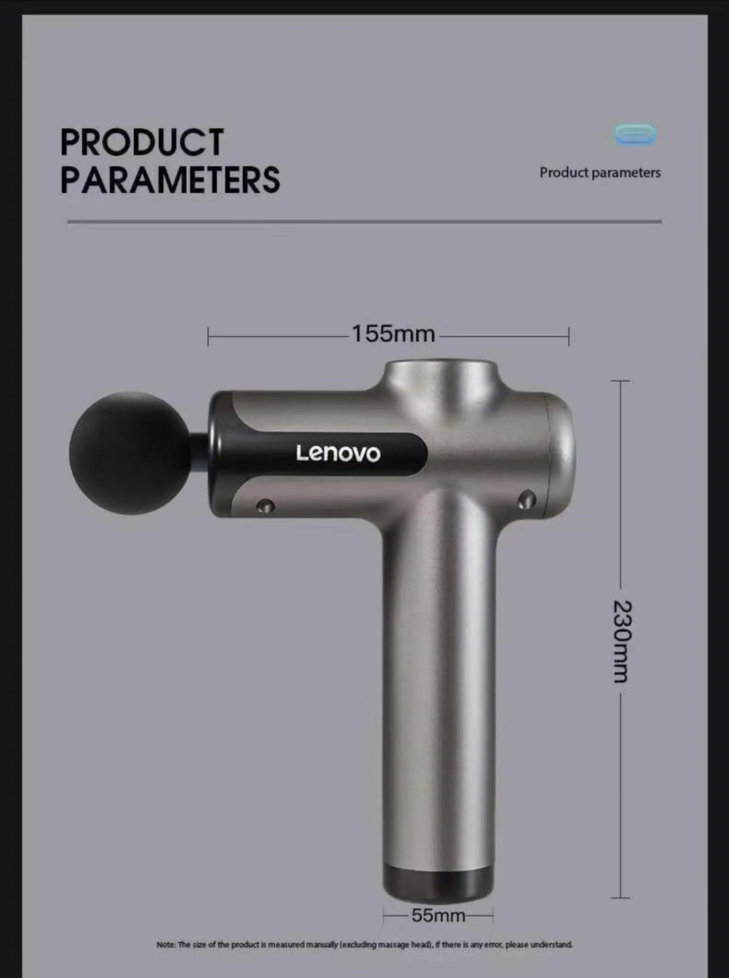 💪 Lenovo Massage Gun - Deep Muscle Relief with LED Touch Screen & 8 Heads