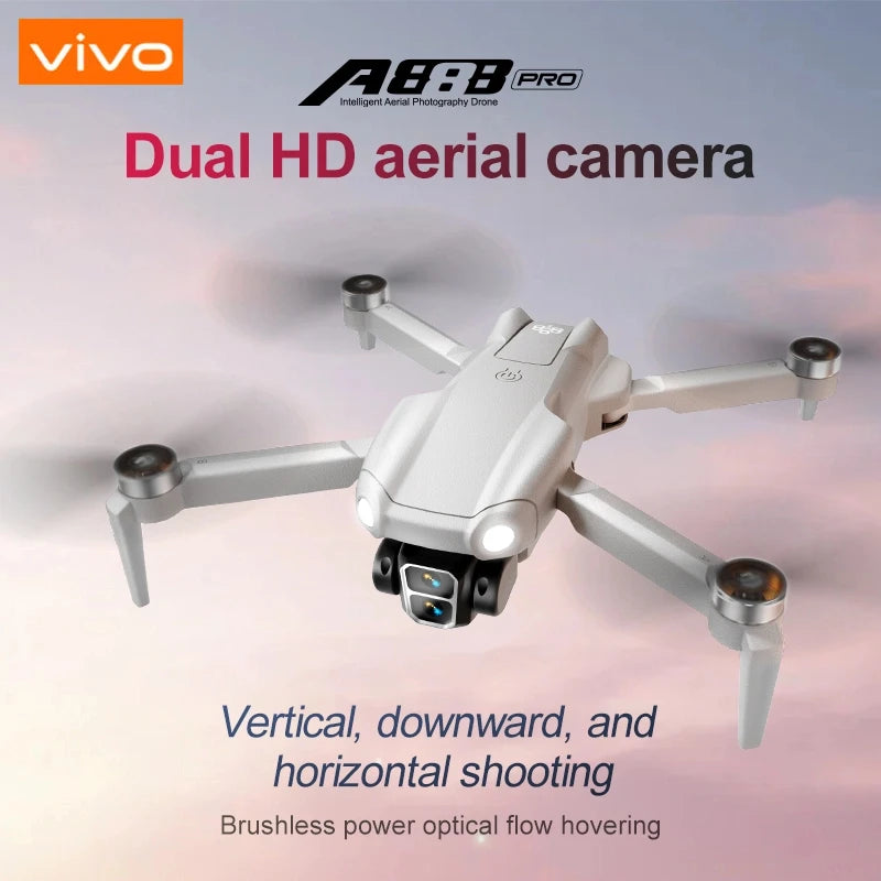 8K Pro VR Drone - Dual HD Camera with Obstacle Avoidance & Brushless Motor