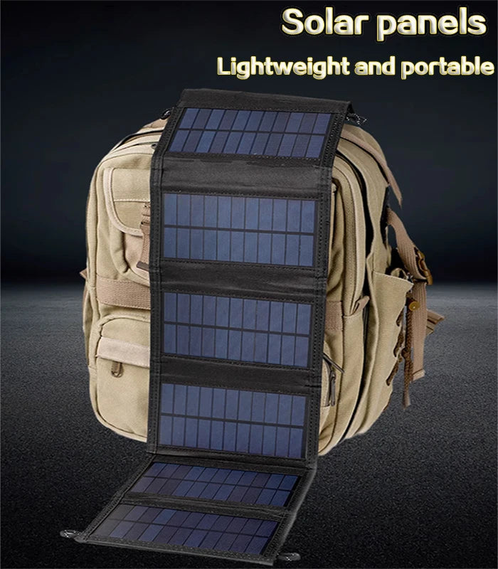 ☀️ 800W Foldable Solar Panel - Portable 6-Fold Charger USB 5V DC Power
