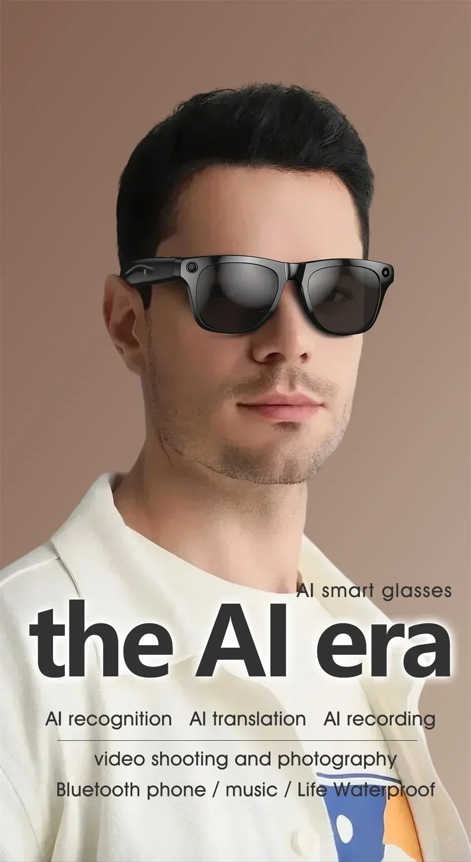 Smart 8K AI Glasses - 1200MP Camera with ChatGPT & Bluetooth