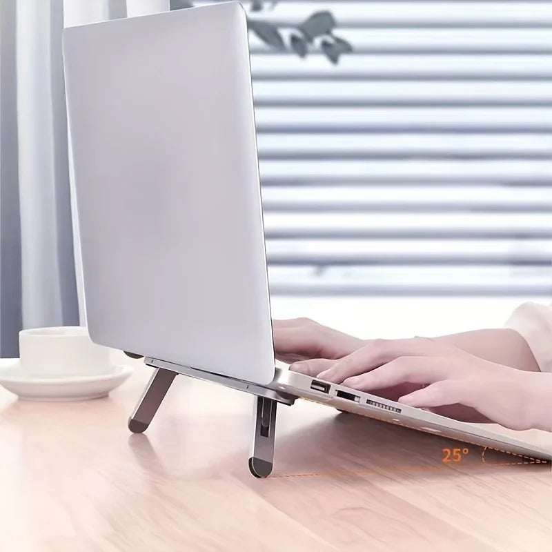 💻 Adjustable Foldable Laptop Stand - Ergonomic with Keyboard & Tablet Holder