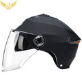 🏍️ LED Motorcycle Helmet with Rechargeable Lights - Double Visor Safety